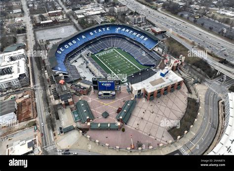 A general overall aerial view of Center Parc Stadium, Sunday, Jan. 29 ...