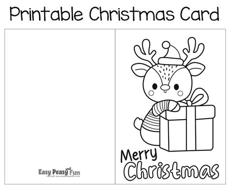 Free Printable Christmas Cards to Color - Easy Peasy and Fun