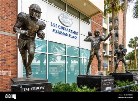 Bronze statues of University of Florida Heisman Trophy winners, Tim ...