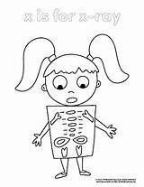 x Ray Printable coloring Pages alphabet  sketch template