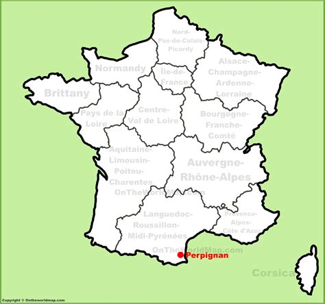 Perpignan location on the France map - Ontheworldmap.com