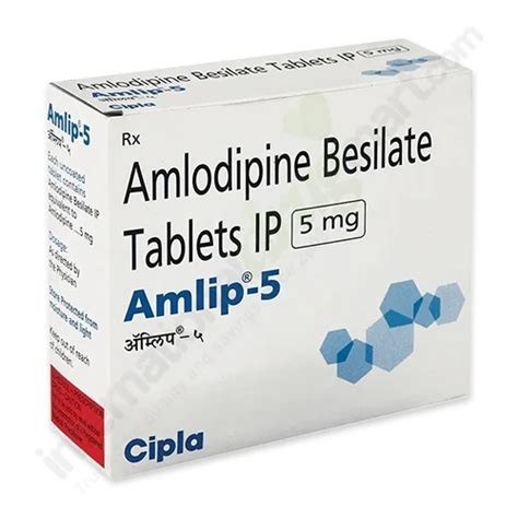 Buy amlodipine besylate 5mg Tablets At Discounted Price | IDM