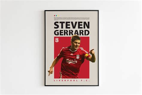 Steven Gerrard Poster Liverpool Poster Minimalist Steven - Etsy