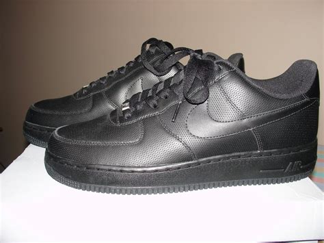 ric on the go: Perforated Black Leather AF1s