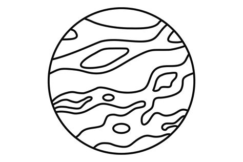 Venus planet icon, outline style By Anatolir56 | TheHungryJPEG