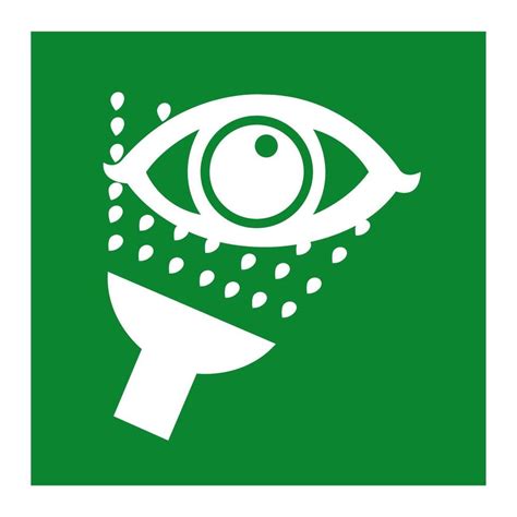 Emergency Eye Wash Symbol Sign Isolate On White Background,Vector ...