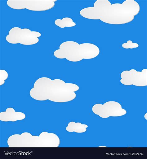 clouds in the blue sky on a sunny day with white outlines and some ...