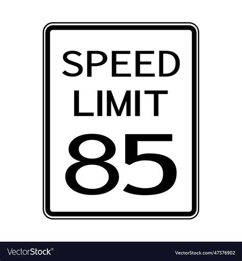 Usa road traffic transportation sign speed limit Vector Image