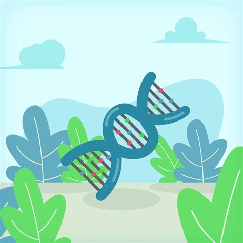 DNA Symbol Flat Illustration Design Concept 8151271 Vector Art at Vecteezy