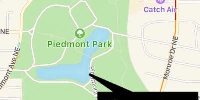 Piedmont park Atlanta map - Piedmont park map (United States of America)