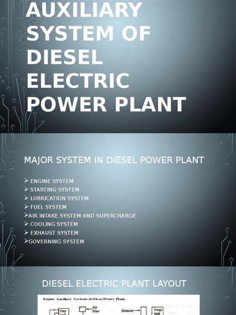 Auxiliary System of Diesel Electric Power Plant | PDF | Internal ...