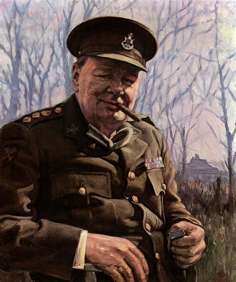 Prime Minister Winston Churchill Painting by English School - Pixels