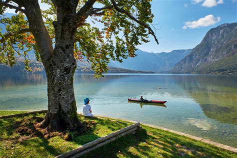 Lake Bohinj in Slovenia, Gorenjska, Slovenian Alps