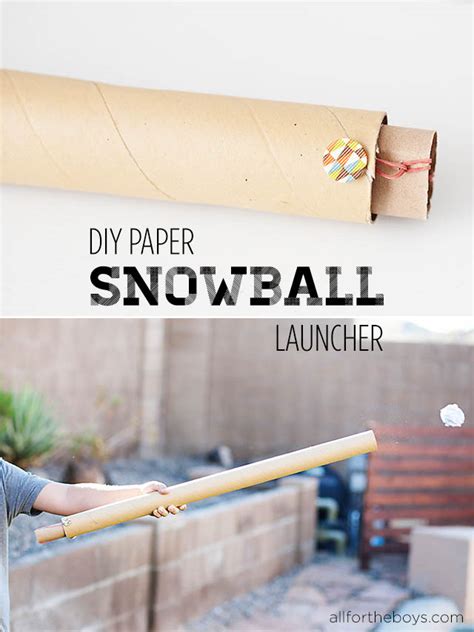 DIY Paper Snowball Launcher — All for the Boys