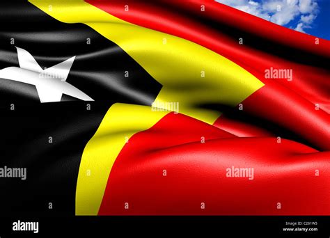 Flag of East Timor Stock Photo - Alamy