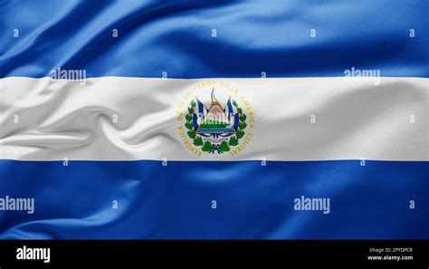 Waving national flag of El Salvador Stock Photo - Alamy