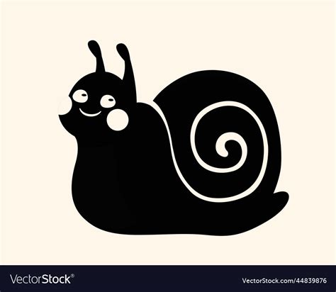 Snail silhouette concept Royalty Free Vector Image