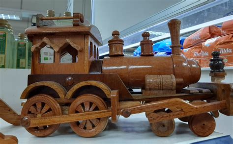 Wood Steam Train Wooden Decor Replica Train Home Decor | Etsy