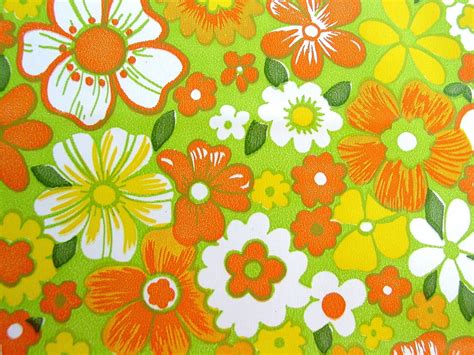 197os Flower Power Vintage Contact Paper for by GoodlookinVintage