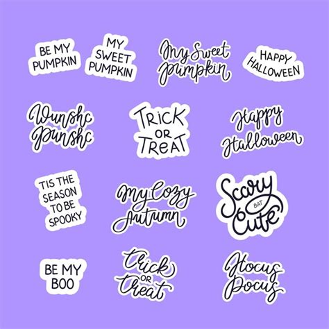 Premium Vector | Lettering stickers