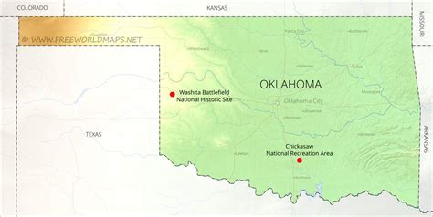 Oklahoma National Parks Map