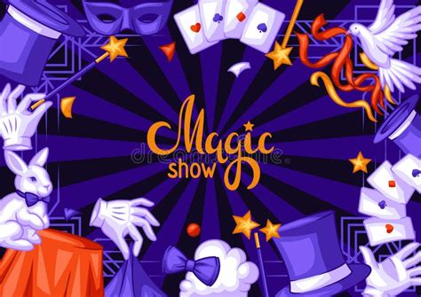 Magician Frame with Magic Items. Illusionist Show or Performance ...