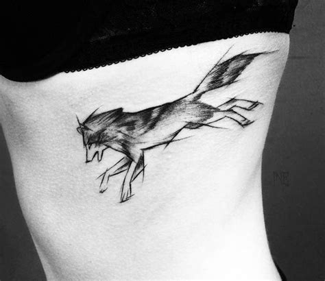 Running Wolf tattoo by Inne Tattoo | Post 16855 | Simple wolf tattoo, Wolf tattoos, Wolf tattoo