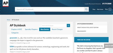 New E-Resource: AP Stylebook Online - LMU Library News
