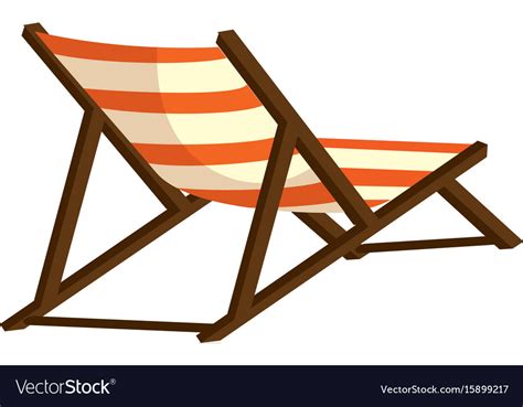 Isolated beach chair Royalty Free Vector Image