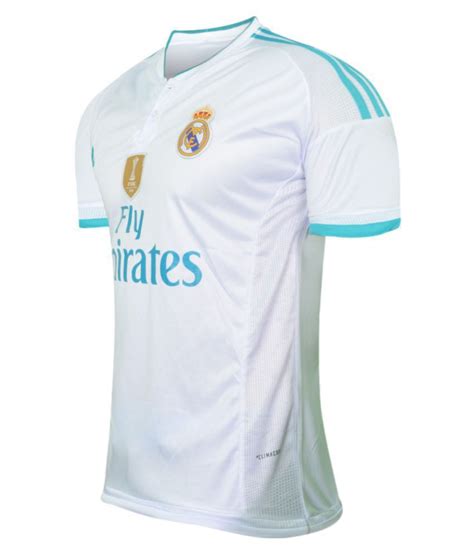 Real Madrid White Polyester Jersey - Buy Real Madrid White Polyester ...