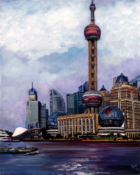 Shanghai Cityscape Original Oil Painting 16x20 - Etsy