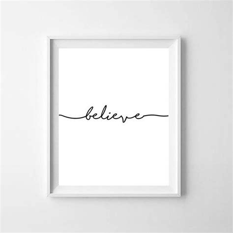 Believe Printable Sign Believe Print Motivational Print Art - Etsy