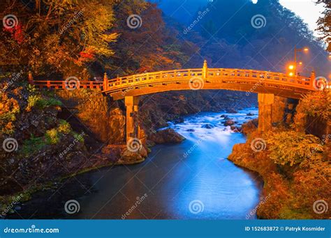 Shinkyo Bridge during Autumn in Nikko, Tochigi, Japan Stock Photo ...