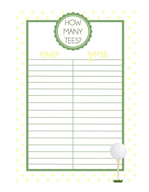 INSTANT DOWNLOAD Golf Party Game Printables - Etsy