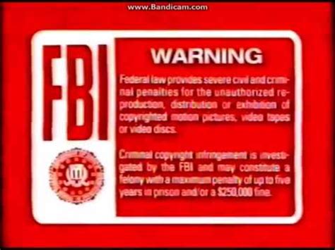 Bloody Red Disney FBI Warning Screens (Early 2000) - YouTube