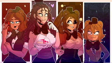 Freddy's Fazbear's Girls. | Imagenes de fnaf anime, Fnaf dibujos, Dibujos