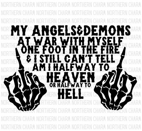 Halfway to Heaven or Halfway to Hell / Digital Download / SVG / PNG ...