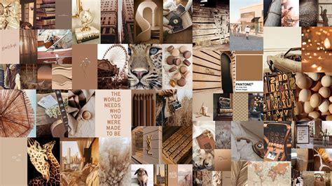 Aesthetic Brown Collage Wallpapers - Wallpaper Cave