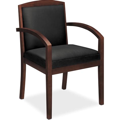 basyx VL850 Series Wood Guest Reception Waiting Room Chair, Black ...