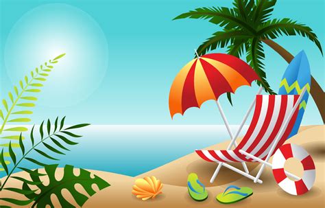 Beach Holiday Vector Art, Icons, and Graphics for Free Download