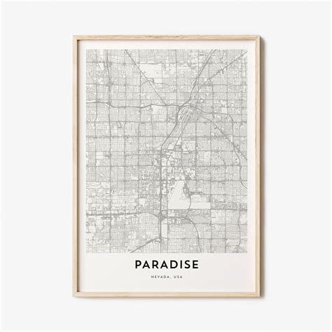 Map of Paradise Paradise Map Print Paradise Map Poster City - Etsy