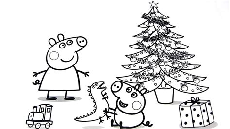 Peppa Pig Christmas Coloring Pages - Rain Will