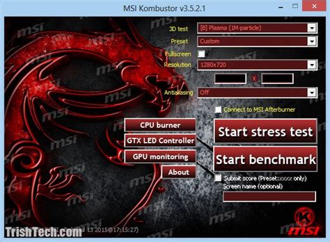 MSI Kombustor : Benchmark GPU and Perform Extensive Stress Tests