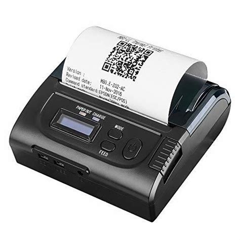 MUNBYN 80MM Bluetooth Mobile Thermal Receipt Printer with LED Indicator Micro-US - Printers