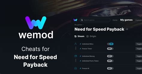 Need for Speed Payback Cheats & Trainers for PC | WeMod