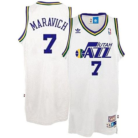 Pete Maravich Jazz #7 White Stitched Jersey