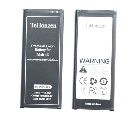 TeHonzen 1x 3220mAh / 12.4Wh EB BN910BBE Replacement Battery For Samsung Galaxy Note 4 IV Note4 ...