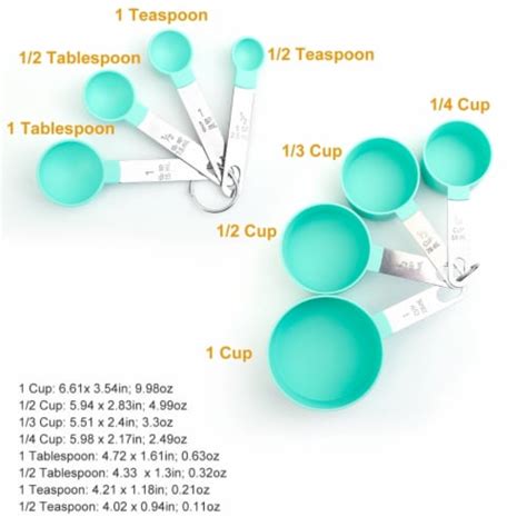 8Pcs Plastic Measuring Spoons Cups Scale Teaspoon Tablespoon Set Kitchen Utensil Tools For C ...