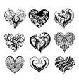 Set 9 tattoo hearts Royalty Free Vector Image - VectorStock