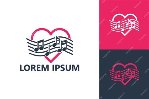 Premium Vector | Love music logo template design vector